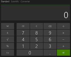 Exemplo de navegação simples: página da calculadora padrão