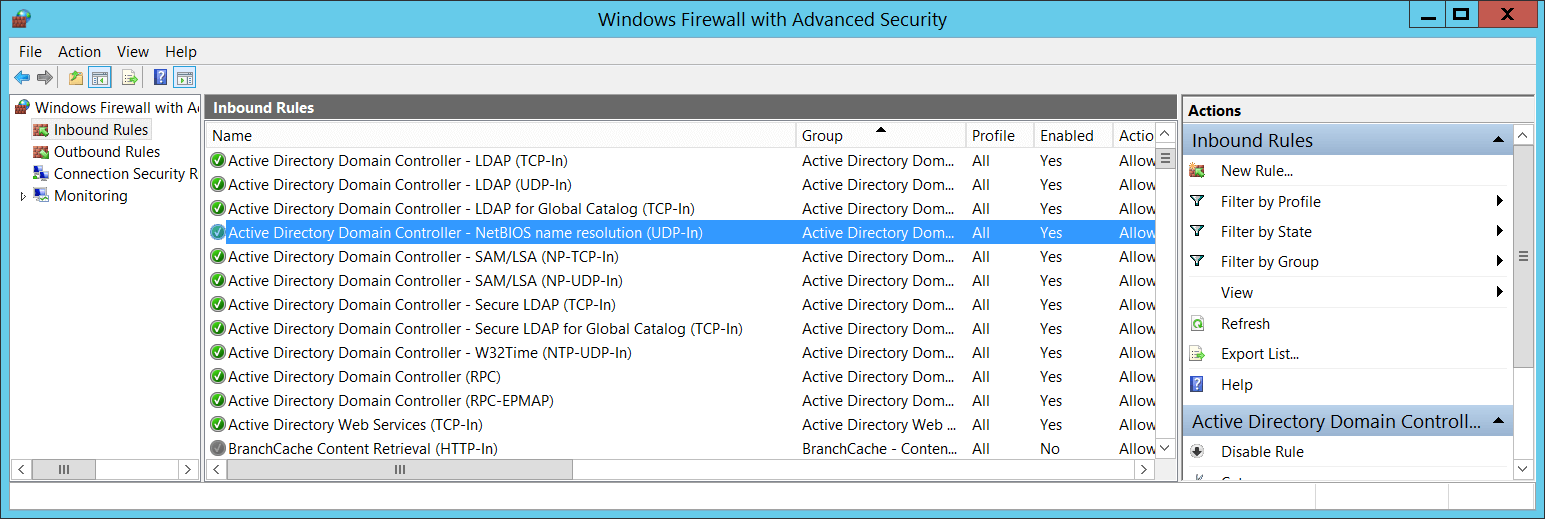 Windows Firewall with Advanced Security illustration