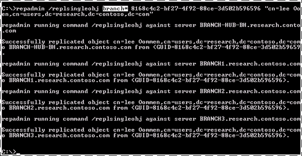 Repadmin /replsingleobj