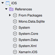 Referências de assembly no Visual Studio para Mac