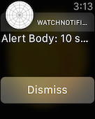 O AlertBody exibido na interface Long-Look