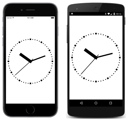 Captura de tela tripla do BoxView Clock