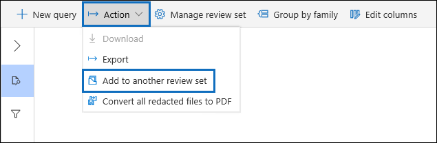 Adicione a outro conjunto de revisões no menu Ação.