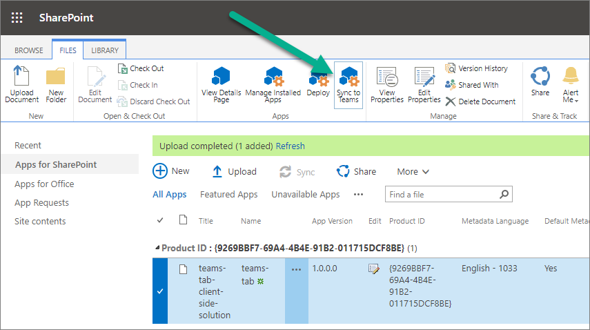 Implantar a solução na loja de aplicativos do Microsoft Teams