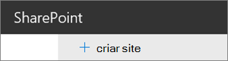 Imagem da opção Criar site