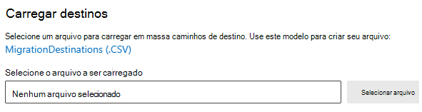 destinos de carregamento para contas do Google em massa