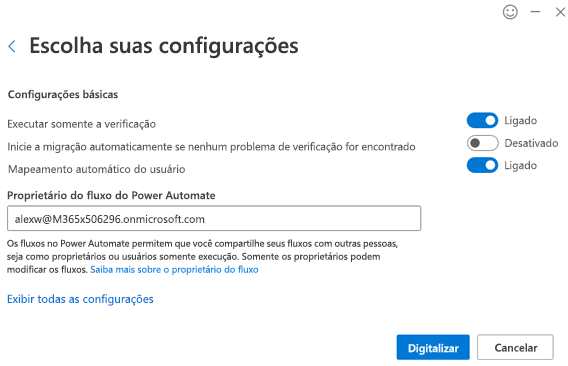 Definir suas configurações de fluxo de trabalho