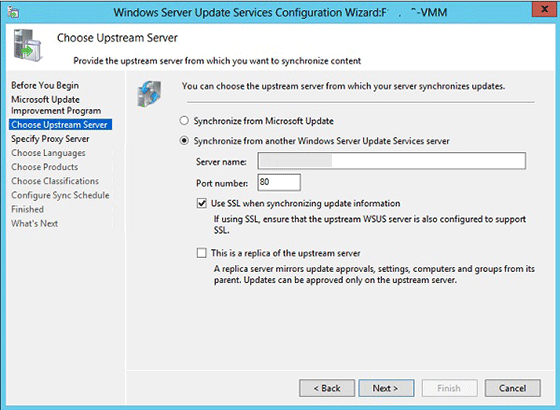 WSUS Upstream Server Sync from WSUS SSL