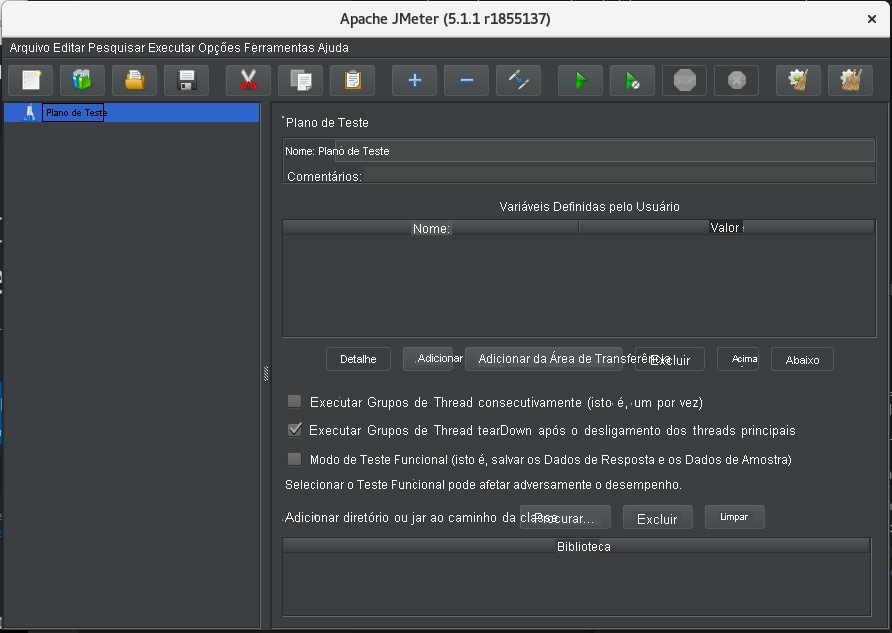 Screenshot of the Apache JMeter user interface.