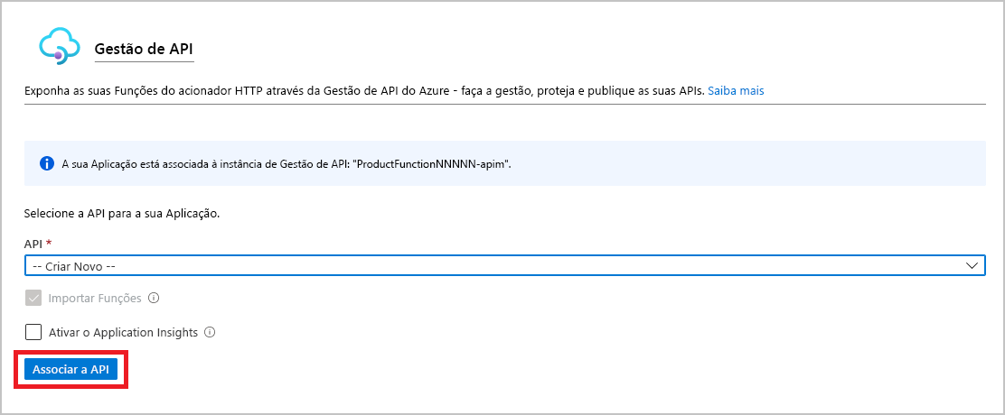 Screenshot of API Management highlighting the Link API button.