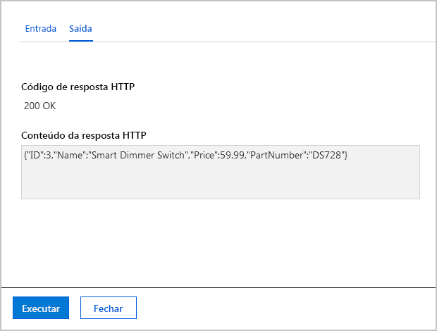 Screenshot of the output of a pane for Test + Run with response results of running the GET method.