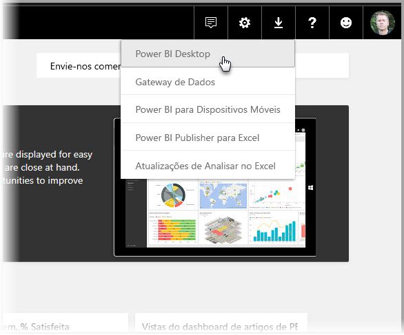 Instalar Power BI Desktop a partir do Power BI serviço