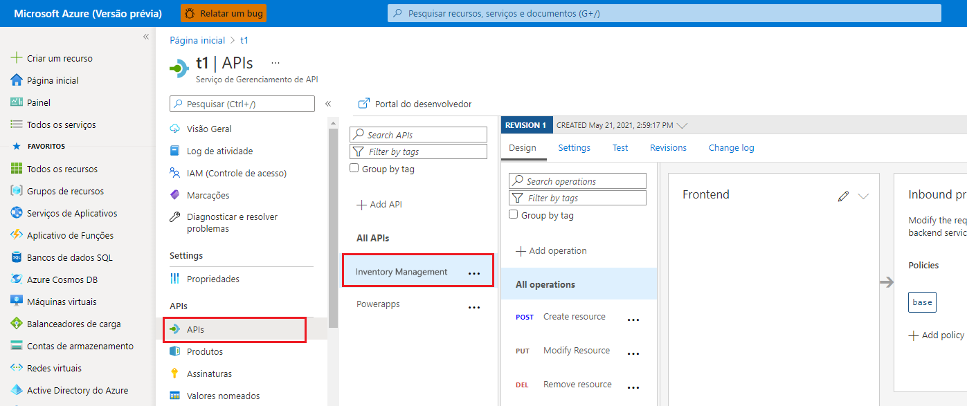 APIs de gerenciamento de estoque no Gerenciamento de API