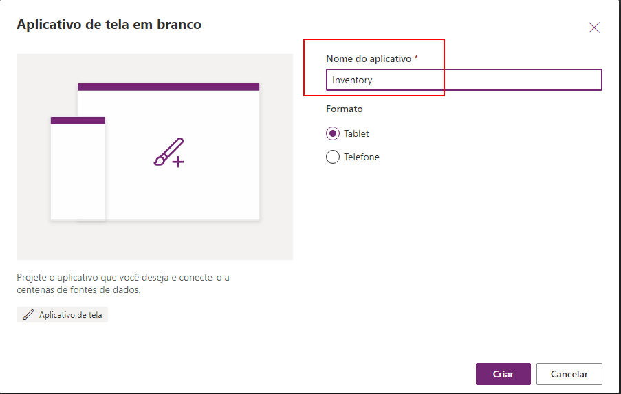 Criar janela modal do Power Apps