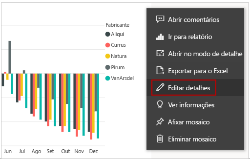 Captura de ecrã da opção Editar detalhes.