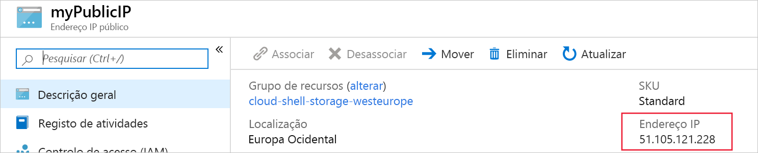 Captura de ecrã da zona DNS com um registo de alias criado.