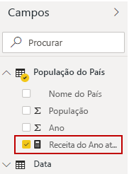 O novo campo YTD Revenue (Receita – Ano até à Data) no painel Campo.