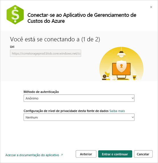 Captura de tela mostrando informações de conexão.