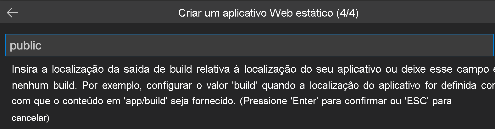 Captura de ecrã a mostrar o caminho dos ficheiros da aplicação Svelte.