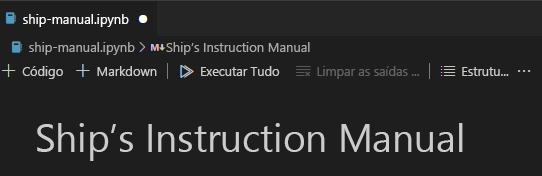 Captura de tela que mostra o Markdown renderizado como texto de cabeçalho.