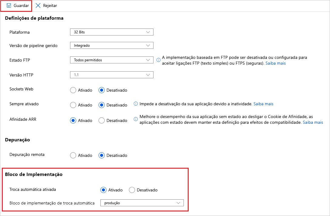 Screenshot of configuring auto swap.