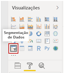 Imagem do botão Segmentação de Dados no painel Visualizações.