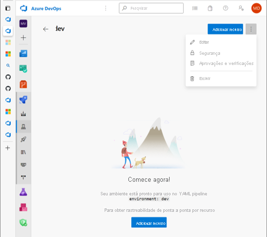 Captura de ecrã a mostrar a adição de aprovação no Azure Pipelines.