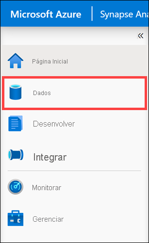 O item de menu Dados é realçado.