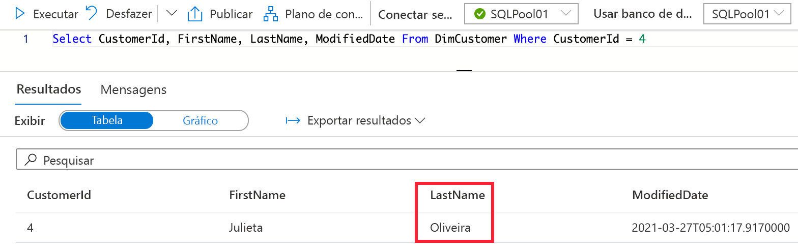 O script é exibido com o registro inicial do cliente.