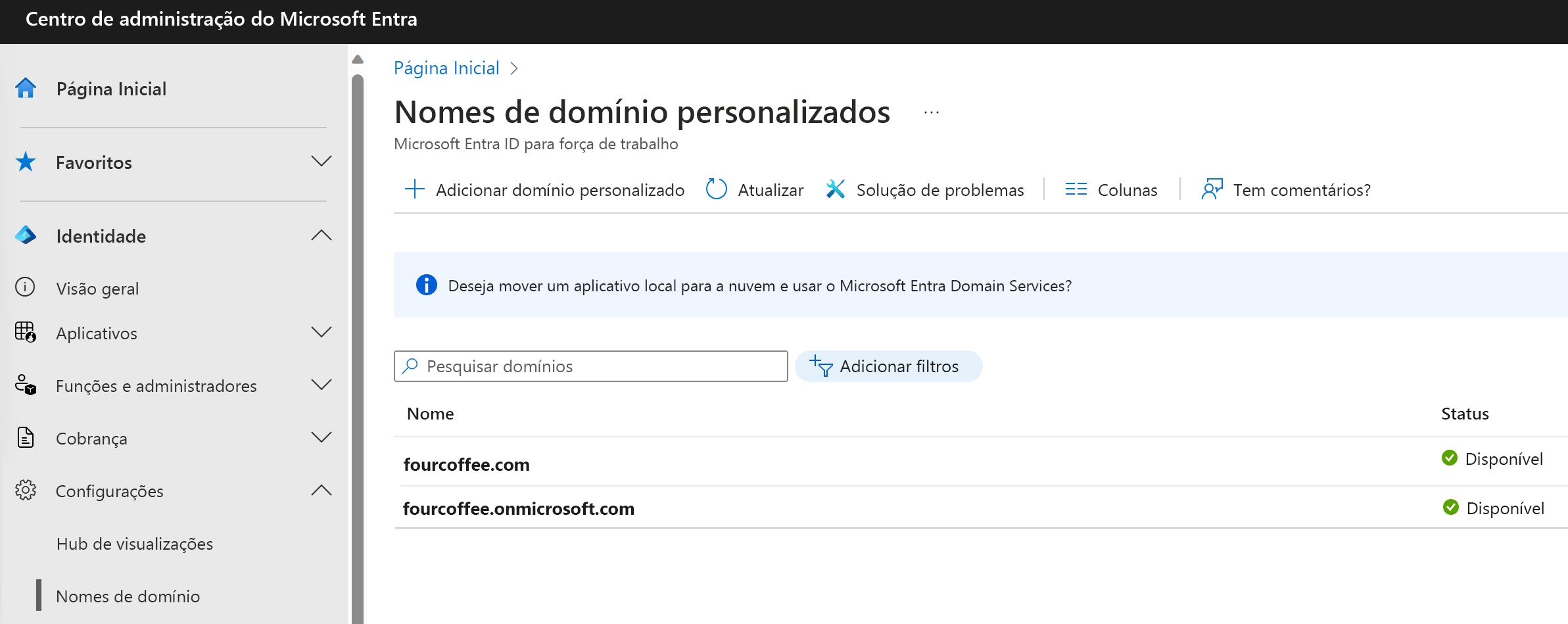 Captura de ecrã da caixa de diálogo Adicionar utilizador personalizado. Abrir a página de gerenciamento de usuários.