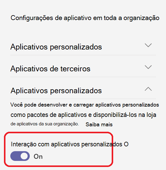  Screenshot showing Org-wide custom app setting.