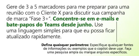 Diagrama mostrando a terceira etapa da criação de um prompt: definir quaisquer parâmetros.