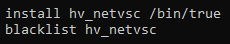 Captura de tela que mostra o possível conteúdo do arquivo de configuração usado para desabilitar os drivers de rede.