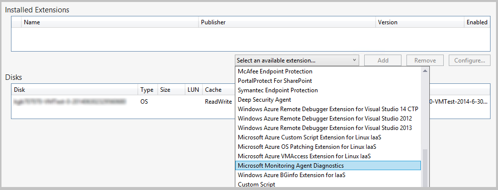 Instalar uma extensão de máquina virtual do Azure