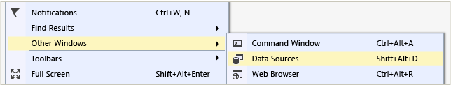 Exibir outras fontes de dados do Windows