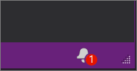 O ícone de notificação no IDE do Visual Studio