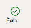 Captura de ecrã a mostrar a status de Êxito de uma consulta.