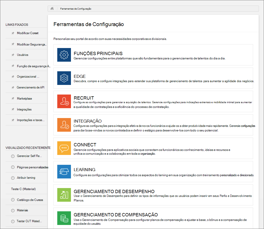 Captura de ecrã a mostrar o Portal da Pedra Angular.