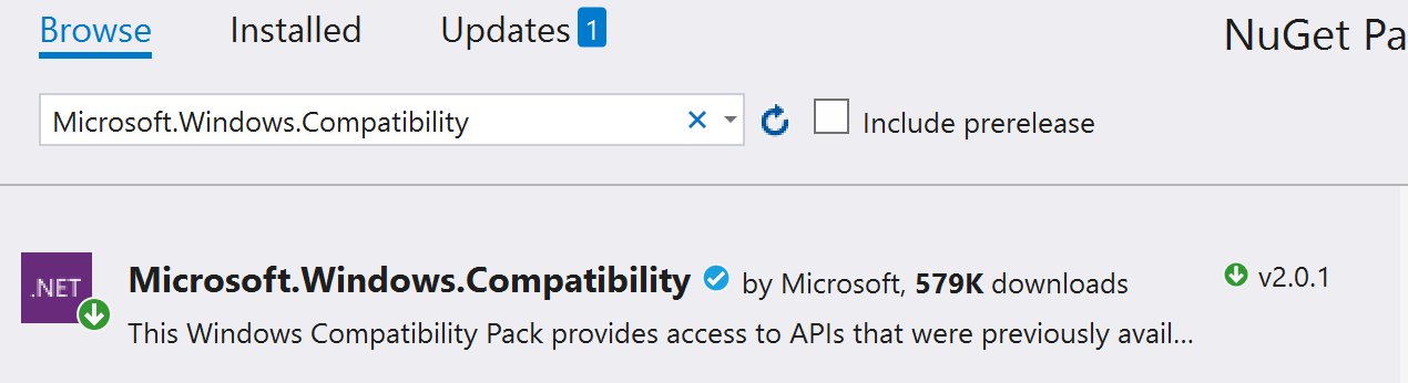 Instalar pacote NuGet