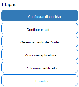 No Windows Configuration Designer, selecione Concluir e veja o aprovisionamento do ambiente de trabalho ICD.