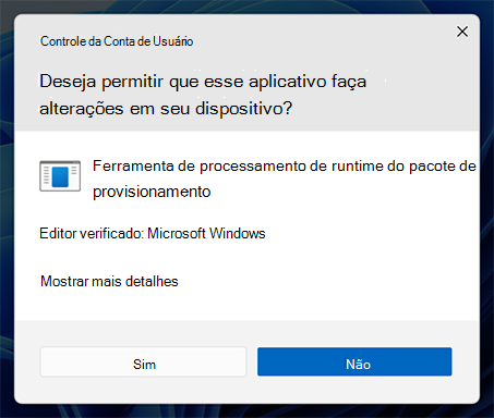 Pretende permitir alterações ao seu dispositivo?