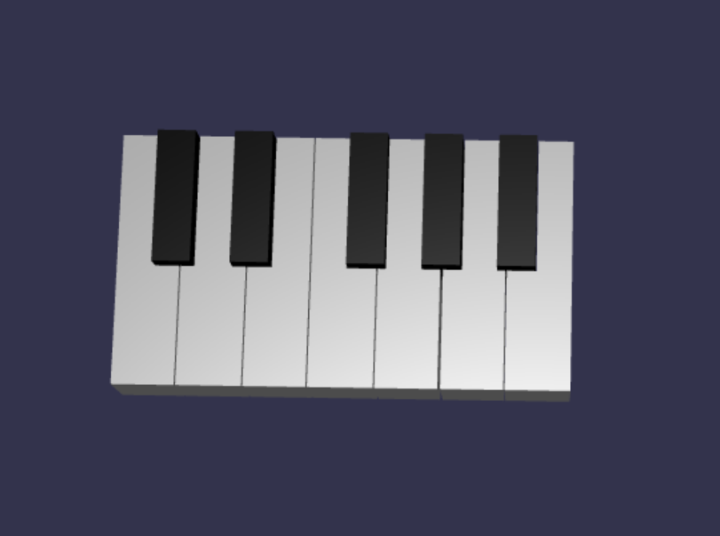 Teclado para Piano com Um Registo