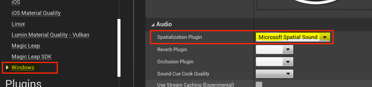 Plug-in spatializaing para a plataforma Windows