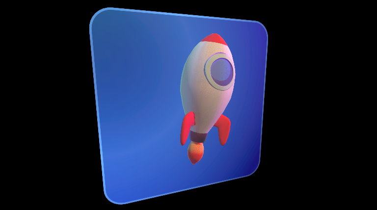 CanvasElementMesh example with rocket (Exemplo canvasElementMesh com foguetão)