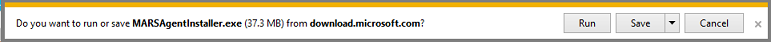 Снимок экрана: диалоговое окно MARSAgentInstaller.