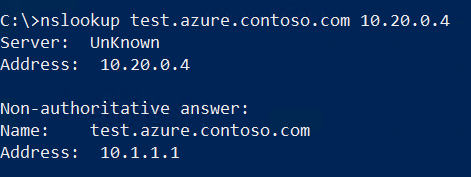 Результаты выполнения команды nslookup — западная виртуальная сеть