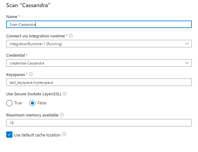 Сканирование источника Cassandra