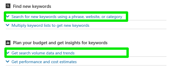 GetKeywordIdeas to Keyword Planner UI