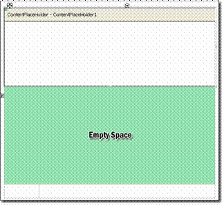 Пустое пространство находится в той же ячейке, что и ContentPlaceHolder.