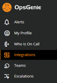 Раздел интеграций в OpsGenie